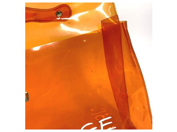 Hermès HERMES Vinyl Kelly Tote Handtasche Orange - Ansicht 3