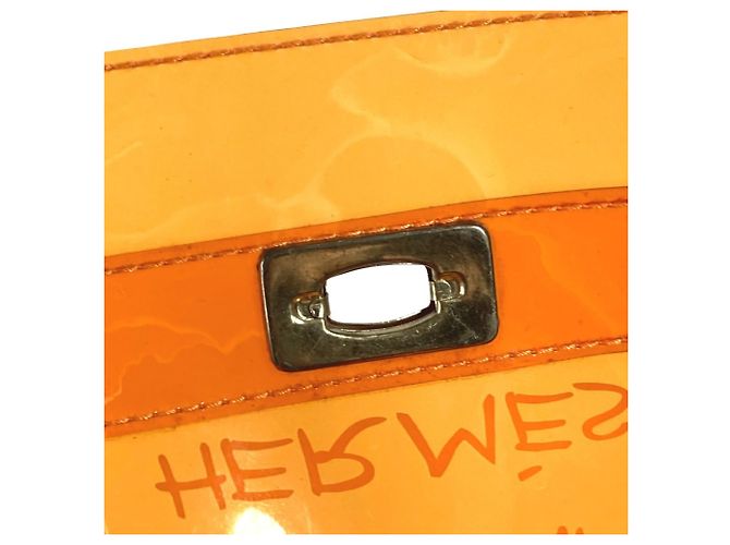 Hermès HERMES Vinyl Kelly Tote Handtasche Orange - Ansicht 6