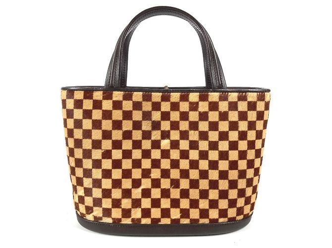 Borsa Tote Louis Vuitton Damier Sauvage Impala Marrone Beige - vista 2