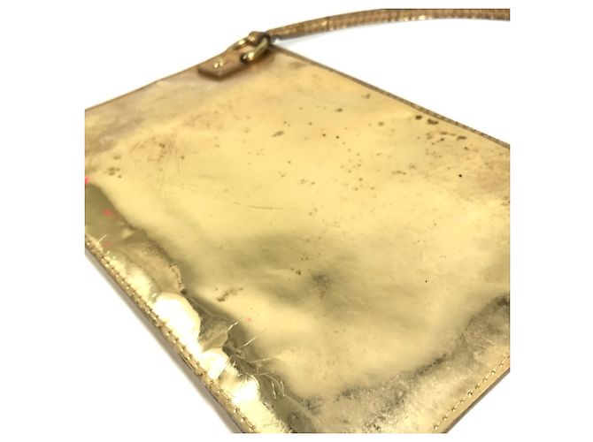 Borsa a mano Pochette Plat Miroir Monogram Louis Vuitton D'oro - vista 10