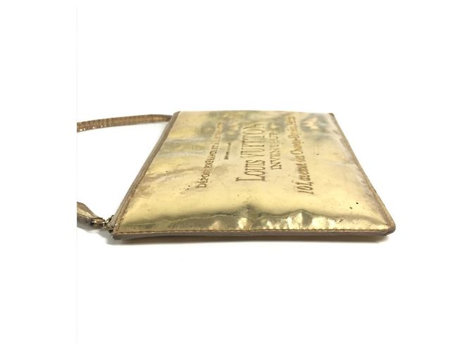 Borsa a mano Pochette Plat Miroir Monogram Louis Vuitton D'oro - vista 4