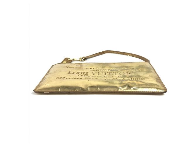 Borsa a mano Pochette Plat Miroir Monogram Louis Vuitton D'oro - vista 5