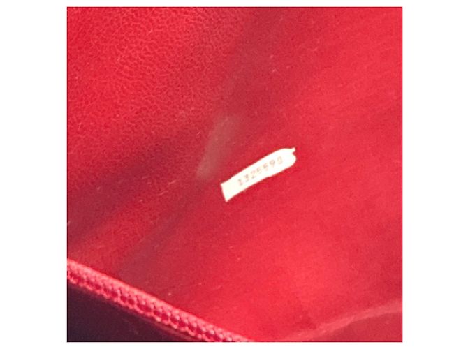 Sac cabas matelassé vintage Chanel Rouge - vue 9