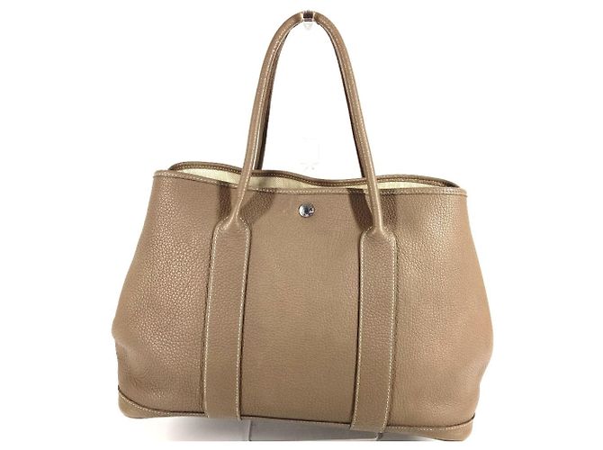 Bolsa Hermès Garden Party 36 PM Bege Taupe - vista 10