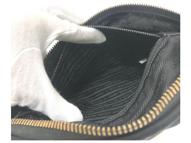 Borsa a vita Triangle Plate VL033 di Prada Nero - vista 11