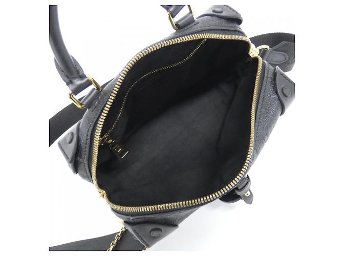 Borsa Petite Malle Souple Monogram Empreinte Louis Vuitton Nero - vista 9