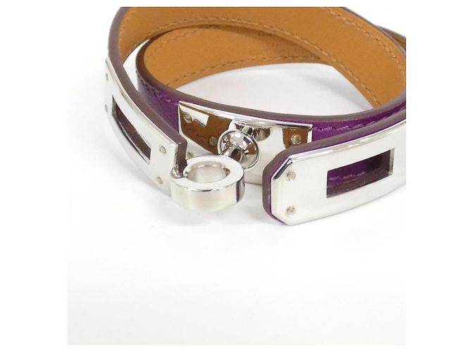 Bracciale Charm Double Tour Kelly di Hermès Porpora - vista 3