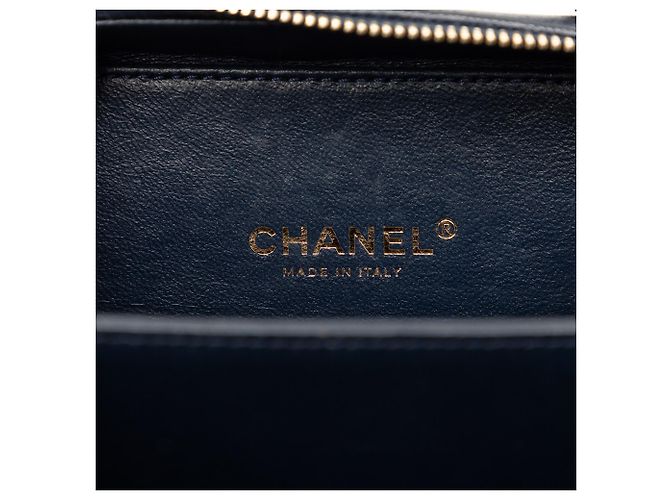 Chanel Blu Piccolo Astuccio Vanity Caviar CC Filigrana Blu navy - vista 5