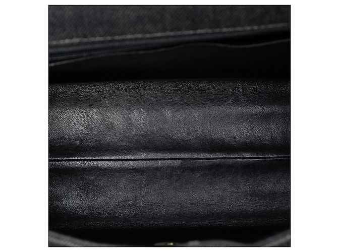 Borsa Chanel Kelly in denim nero con CC - vista 4