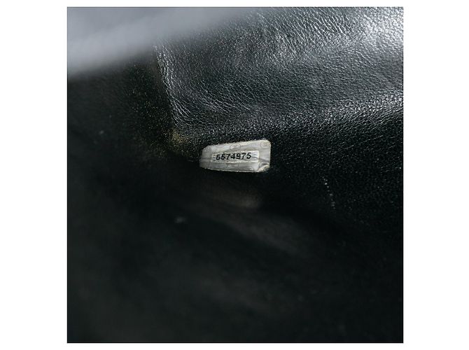 Borsa Chanel Kelly in denim nero con CC - vista 5