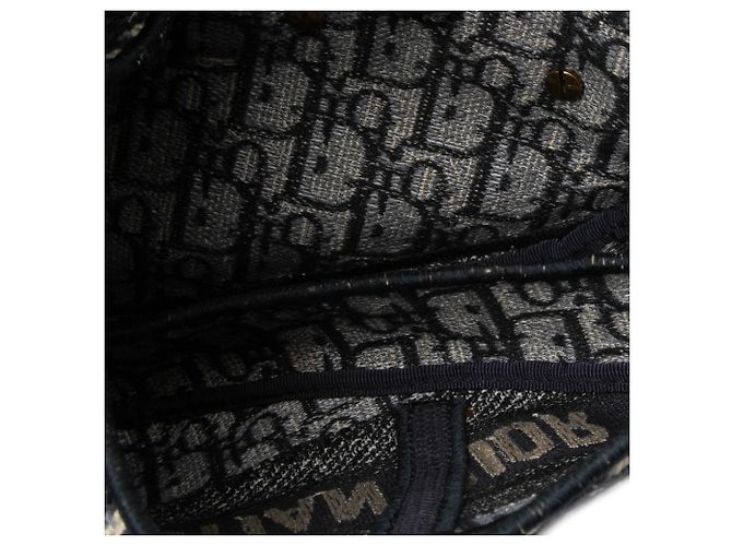 Saddle Dior Blue Oblique Bestickte Canvas-Satteltasche Blau - Ansicht 4
