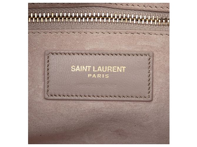 Saint Laurent Borsa Le 5 a 7 in pelle di vitello liscia grigia Marrone Grigio - vista 5