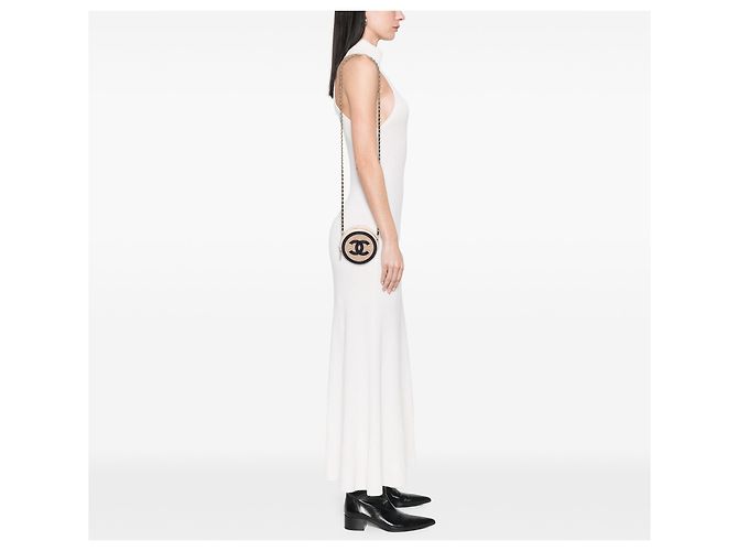 Chanel Caviar Beige CC Filigree Borsa a Spalla Rotonda - vista 7