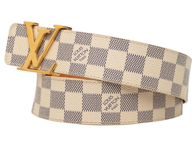 Cintura Initiales Damier Azur Beige Louis Vuitton - vista 2