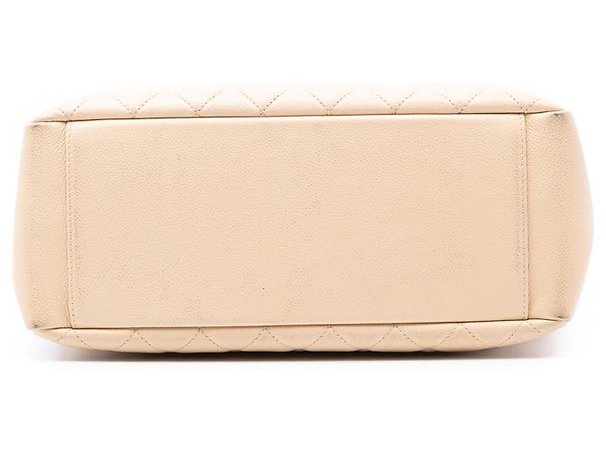 Chanel Gran Tote de Compras en Caviar Marrón Castaño Beige - vista 3