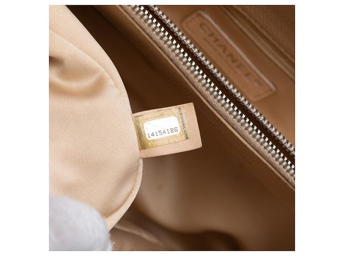 Chanel Gran Tote de Compras en Caviar Marrón Castaño Beige - vista 5
