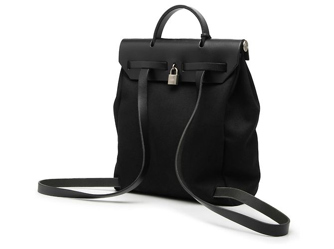 Hermès Schwarzer Toile Herbag GM Rucksack - Ansicht 2