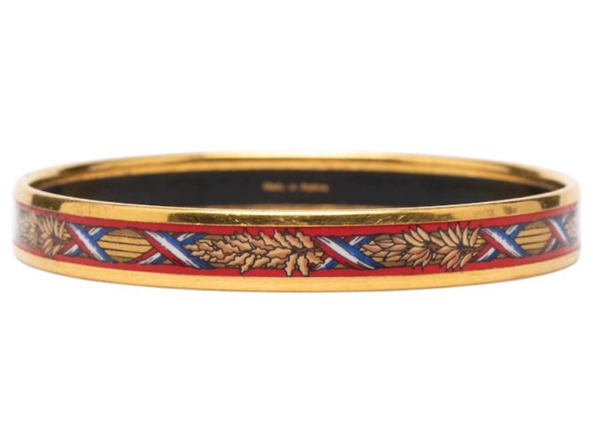 Bracciale in smalto Hermès rosso stretto Liberté Égalité Fraternité 65 - vista 3