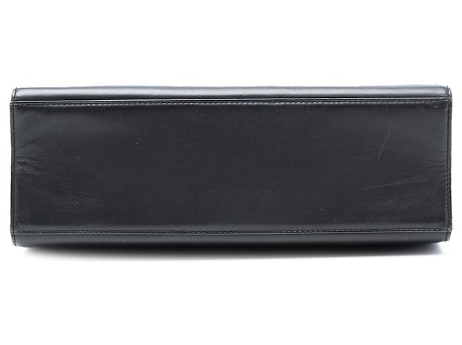 Chanel schwarze CC Handtasche aus Kalbsleder mit Schildpattmuster - Ansicht 3