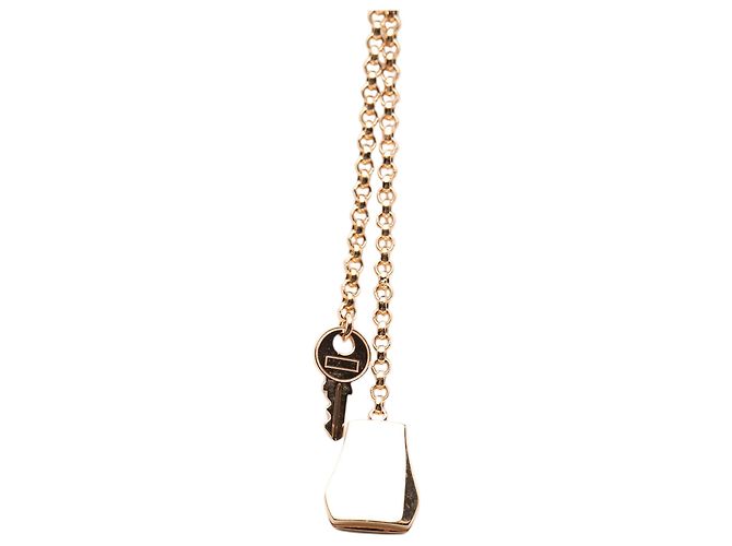 Halskette Anhänger Kelly Clochette aus 18k Roségold Klein Hermès Pink Golden - Ansicht 3
