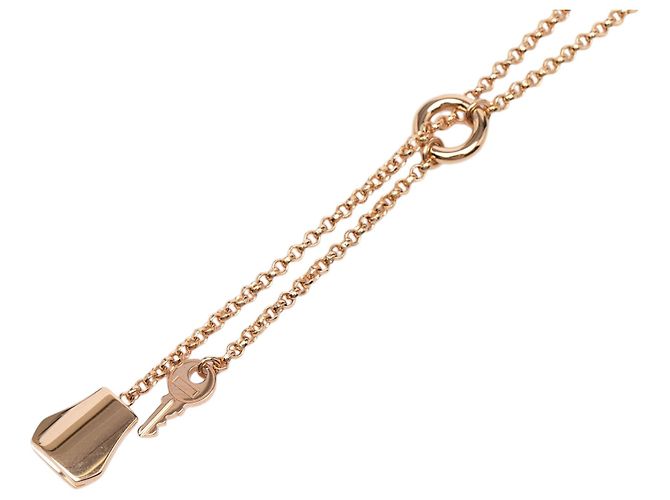 Halskette Anhänger Kelly Clochette aus 18k Roségold Klein Hermès Pink Golden - Ansicht 5
