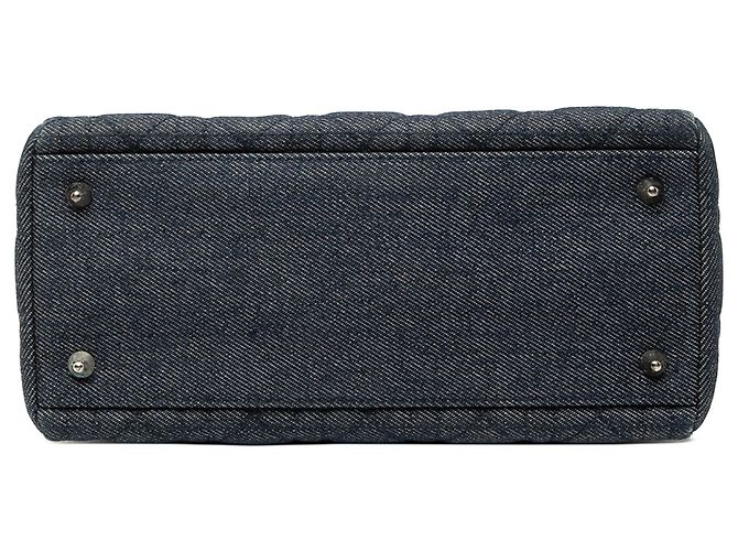 Dior Blu Medio Denim Cannage Lady Dior - vista 3