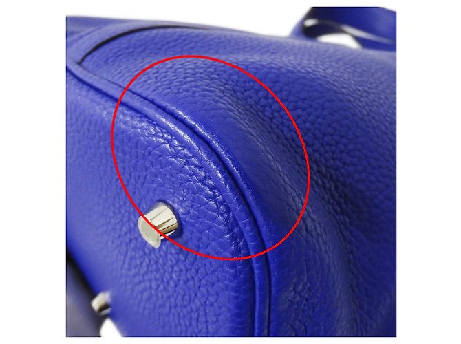 Borsa Hermès Picotin Lock GM in Blu Elettrico - vista 10