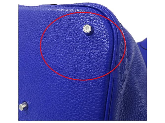 Borsa Hermès Picotin Lock GM in Blu Elettrico - vista 12
