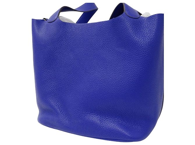 Borsa Hermès Picotin Lock GM in Blu Elettrico - vista 14