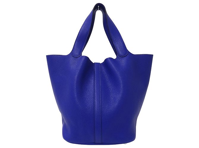Borsa Hermès Picotin Lock GM in Blu Elettrico - vista 2