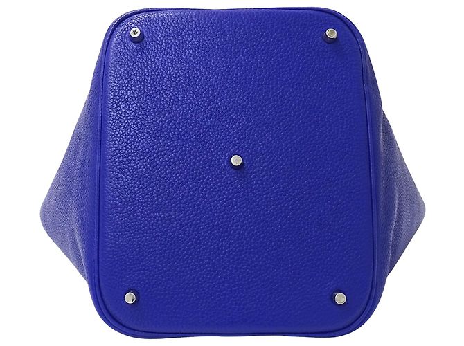 Borsa Hermès Picotin Lock GM in Blu Elettrico - vista 3