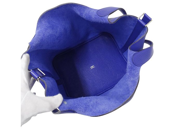 Borsa Hermès Picotin Lock GM in Blu Elettrico - vista 5