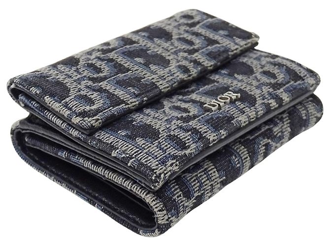 Billetera Tri-Fold Christian Dior Azul marino - vista 3