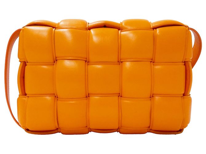 Borsa a Spalla Cassette Bottega Veneta Arancione - vista 2