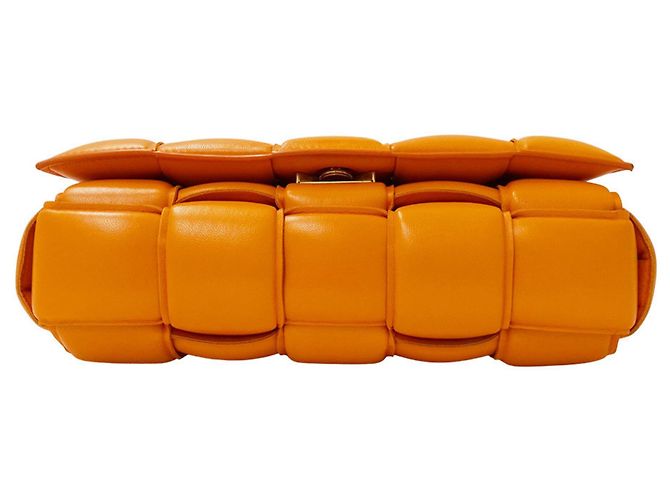 Borsa a Spalla Cassette Bottega Veneta Arancione - vista 3
