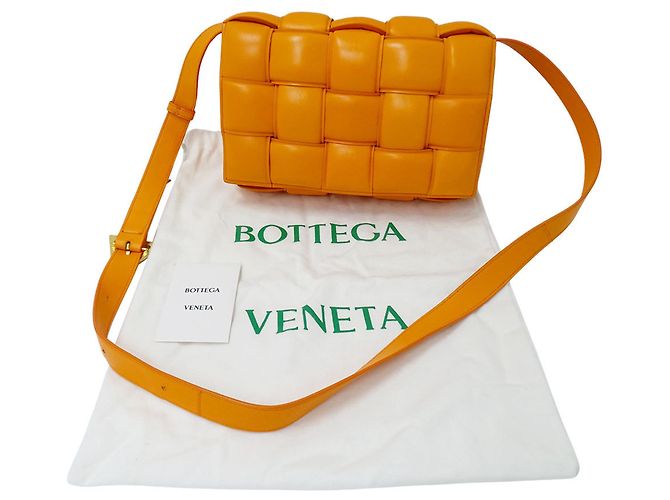 Borsa a Spalla Cassette Bottega Veneta Arancione - vista 5