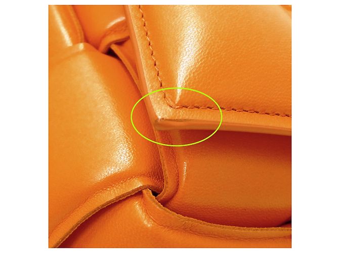 Borsa a Spalla Cassette Bottega Veneta Arancione - vista 8