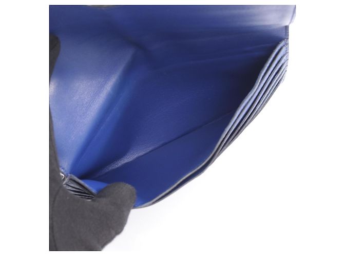 Billetera bi-fold larga Dogon de Hermès Azul - vista 3