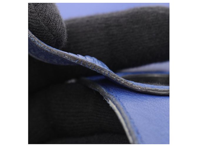 Billetera bi-fold larga Dogon de Hermès Azul - vista 7