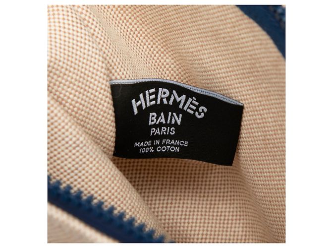 Borsa Tote Nou Marin di Hermès Beige Arancione Blu navy - vista 5