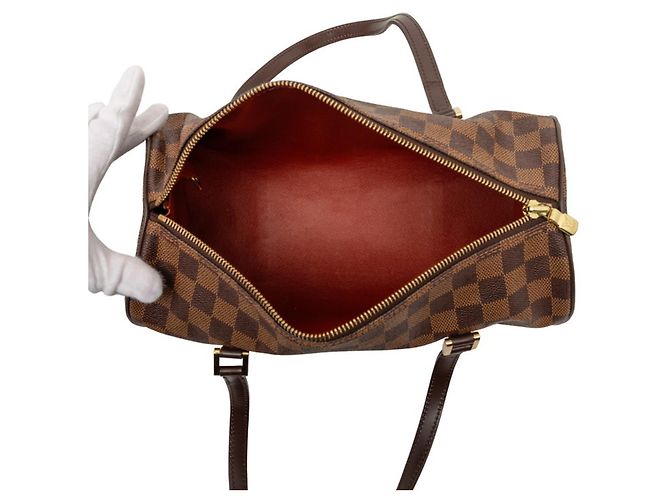 Borsa Louis Vuitton Damier Papillon 30 Marrone - vista 4