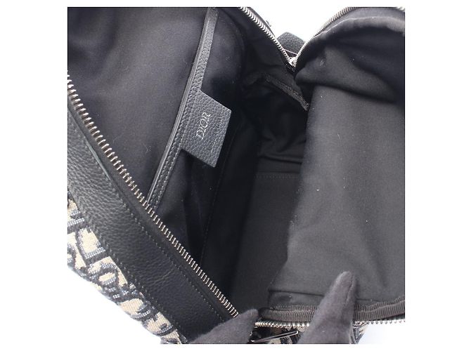 Borsa a tracolla mini Dior Rider di Christian Dior Beige Blu navy - vista 2