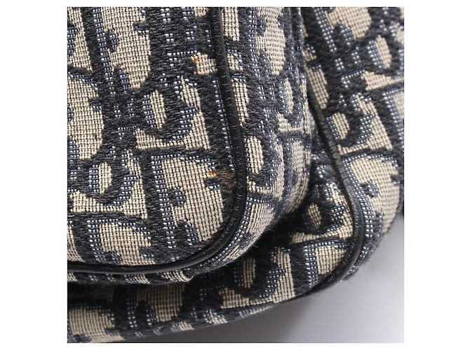 Borsa a tracolla mini Dior Rider di Christian Dior Beige Blu navy - vista 4