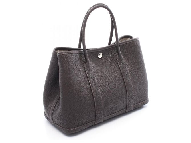 Hermès Borsa Tote Hermes Garden Party TPM Marrone - vista 2
