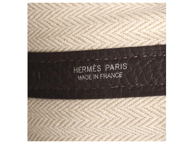 Hermès Borsa Tote Hermes Garden Party TPM Marrone - vista 4