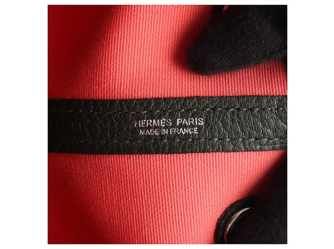 Borsa Tote TPM Garden Party Hermès Rosa Verde Verde scuro - vista 4