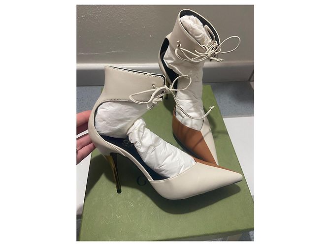 Gucci Décolleté Priscilla Bianco Cammello - vista 2