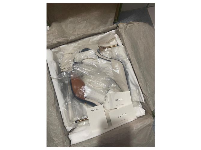 Gucci Décolleté Priscilla Bianco Cammello - vista 6