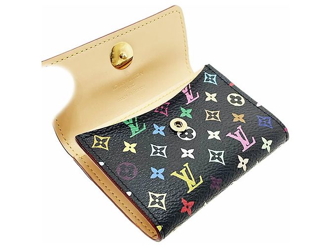 Louis Vuitton Monogram Multicolore Coin Purse Black - view 5