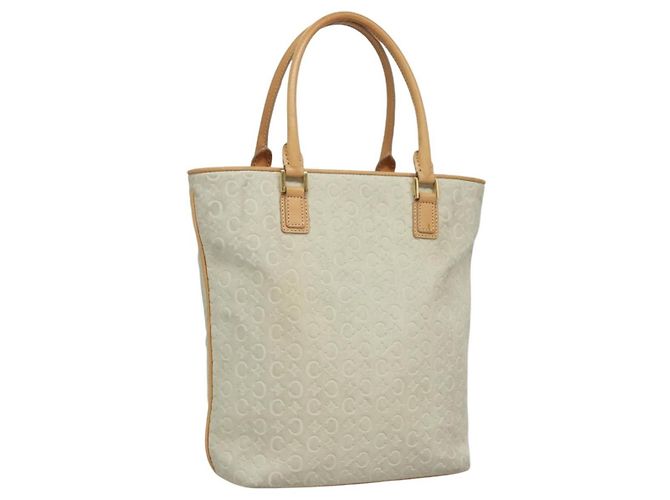 Céline Celine Vintage Macadam C Macadam Suede Bianco - vista 2